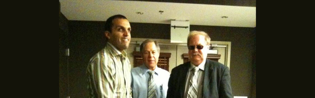 Mounir with two U.S. professionals