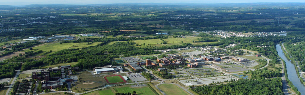 An aerial view of the RIT campus