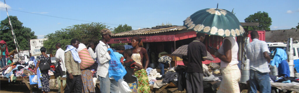 Busy street in Zambia