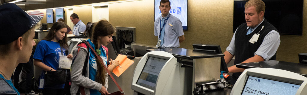 Checking in at airport
