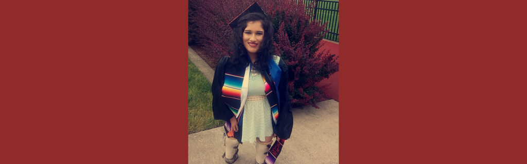 Shivangi in her graduation regalia.