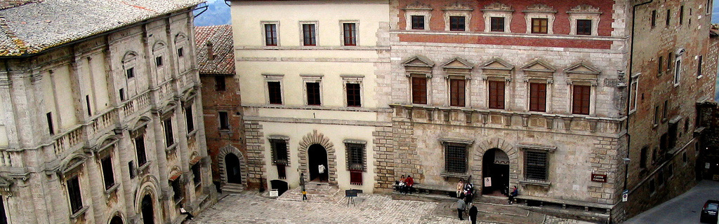 Italian piazza as seen from above