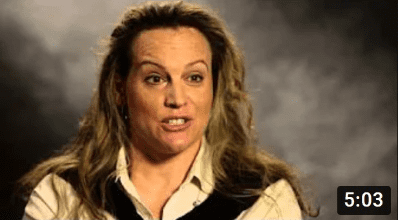 A speaker shares her experience