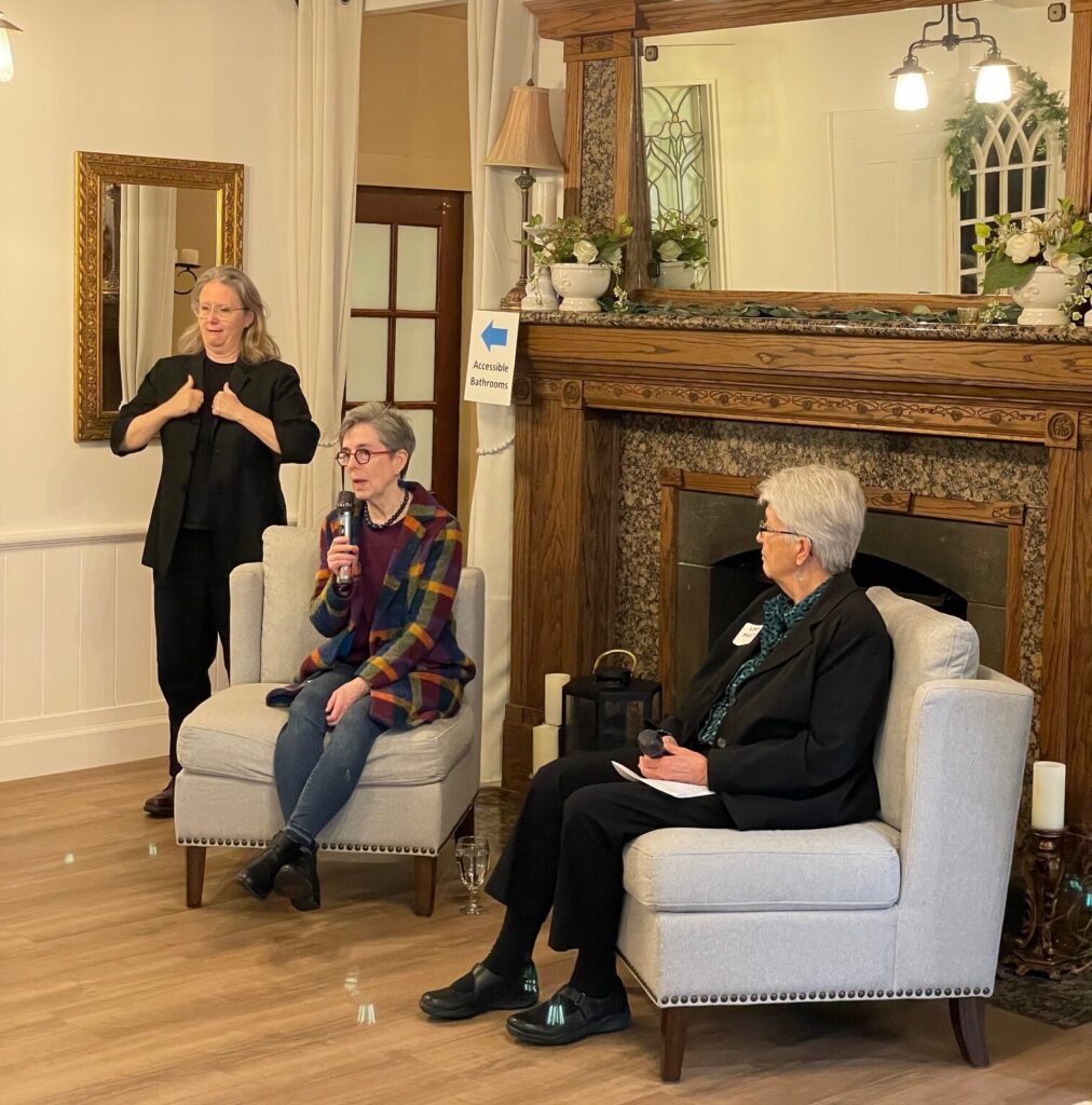 Kate Brown speaking at VIP reception