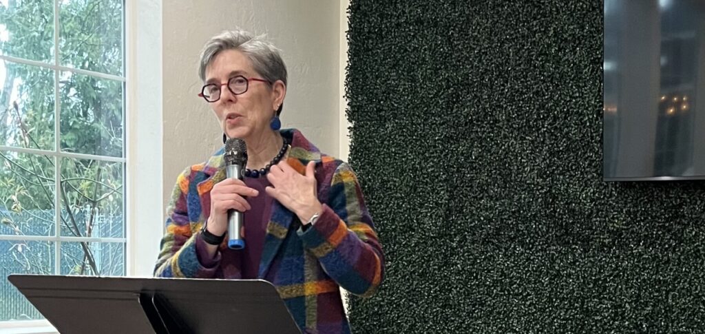 Kate Brown speaks at the MIUSA fundraiser March 20th, 2025.
