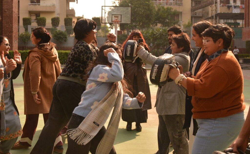 A WILD self-defense session in Delhi, India.