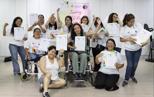 WILD-Peru group proudly displays their WILD certificates after completing their training.